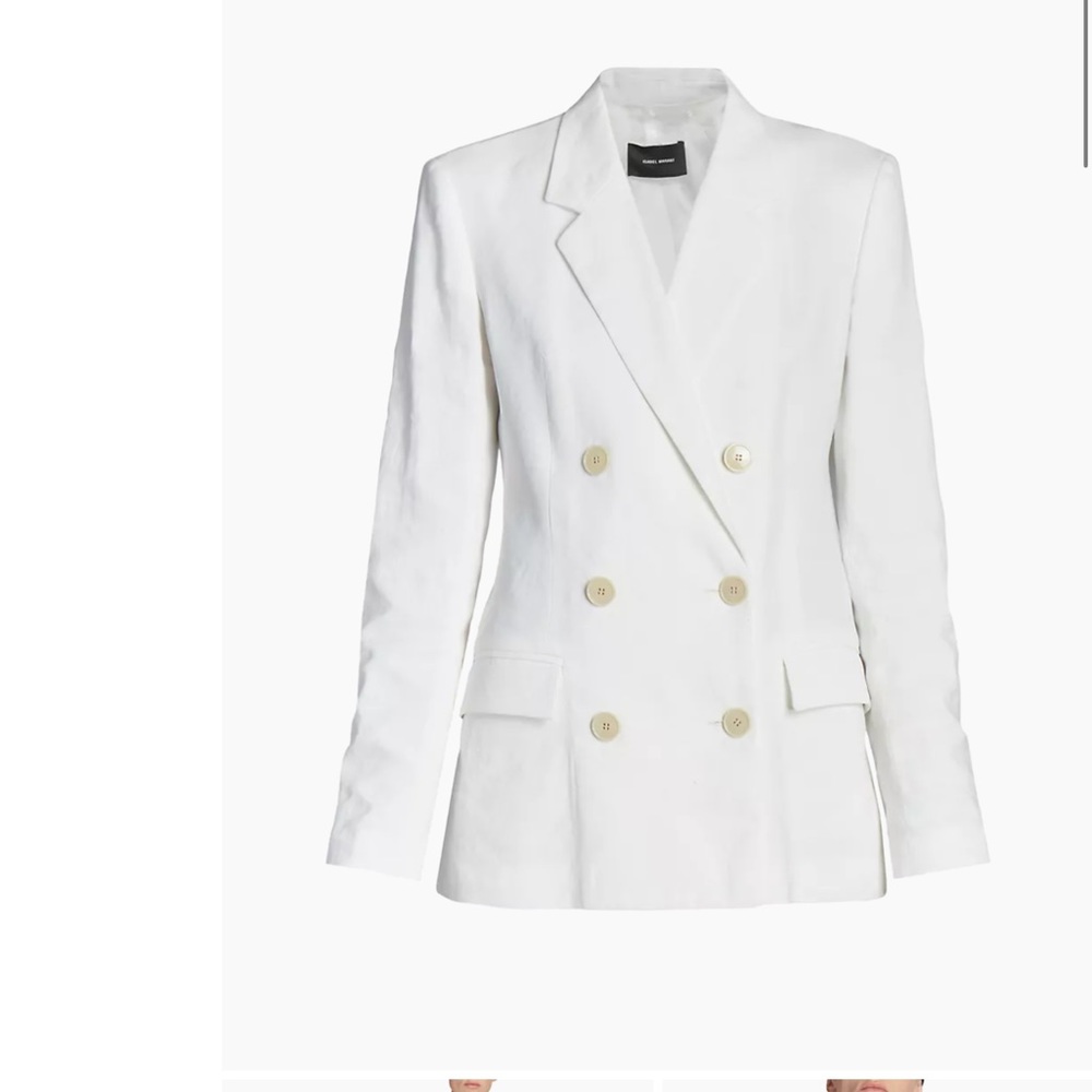Isabel Marant.                          Creamy White Double Breasted Blazer 10